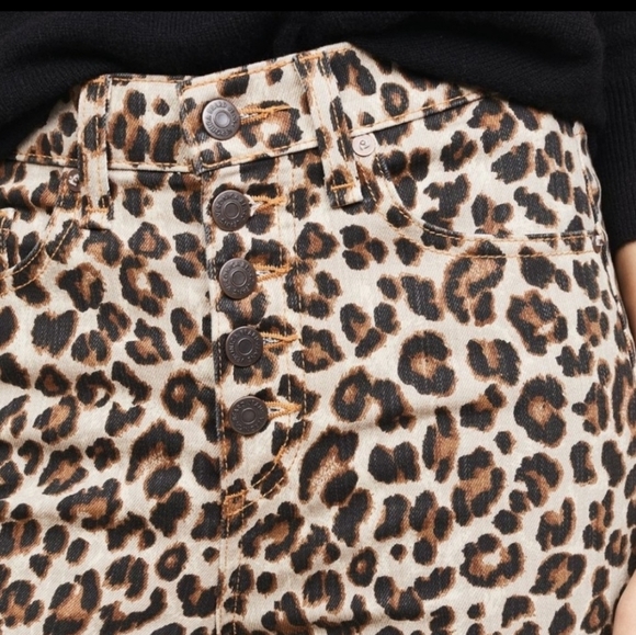 Veronica Beard Debbie Skinny Jeans 10" High Rise Leopard - Picture 5 of 14